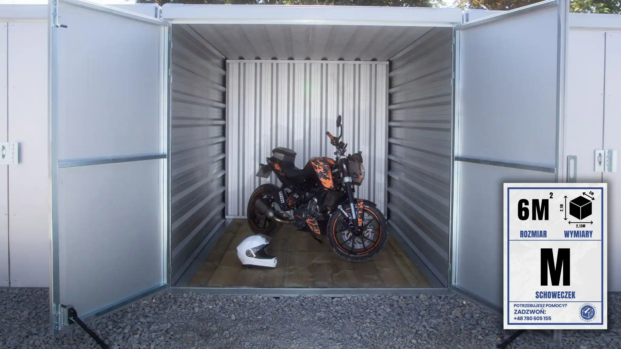 Boks 6m2 z motocyklem
